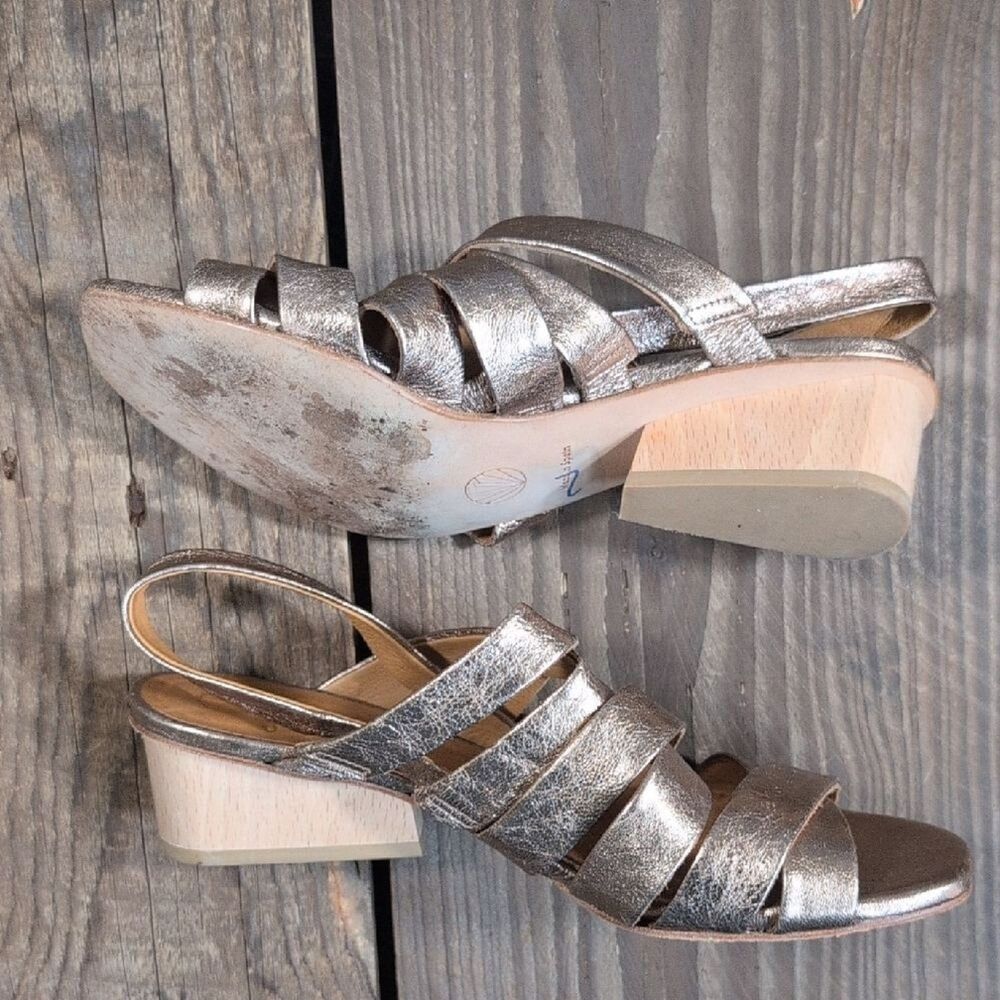 COCLICO Bronze Strappy Sandals 39 - Picture 3 of 11